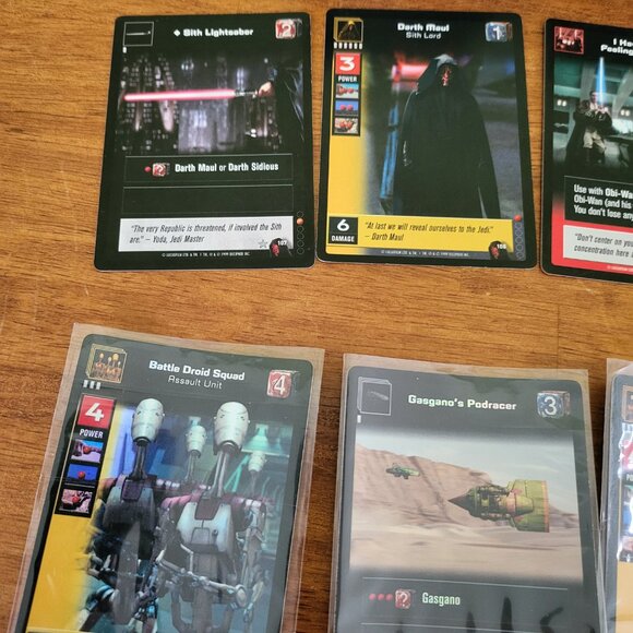 Star Wars Young Jedi Menace of Darth Maul CCG Collectors Box with Cards LOT T7 - Picture 6 of 8